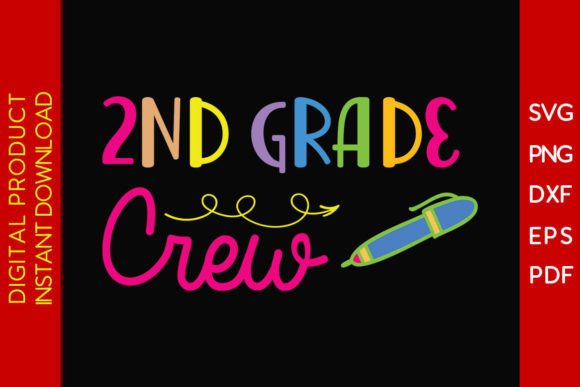 2nd Grade Crew Back to School Gift SVG