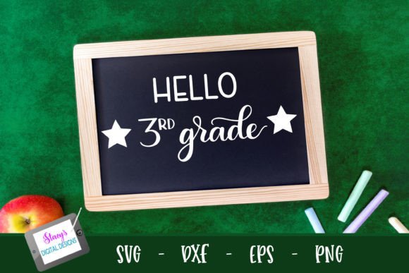 Back to School - Hello 3rd Grade SVG