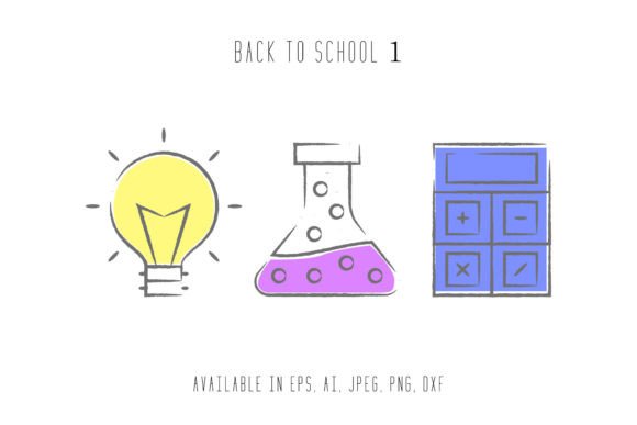 Back to School Icons 1: Graphics for Freebies