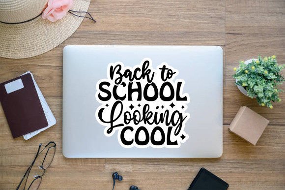 Back to School Looking Co Sticker Design: Graphics and Crafts for Branding
