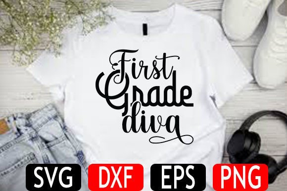 Back to School SVG Design, First Grade Graphics