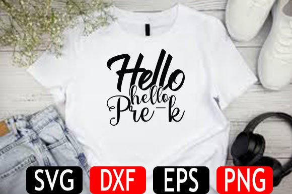 Back to School SVG Design, Hello Pre-k