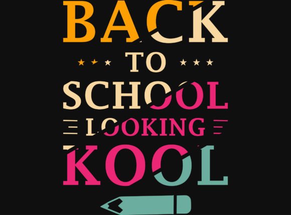 Back to School Typographic Tshirt Design Graphics