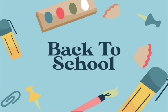 Blue Background Back to School Graphics