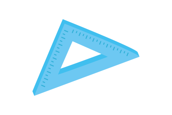 Blue Ruller Icon Back to School Graphics