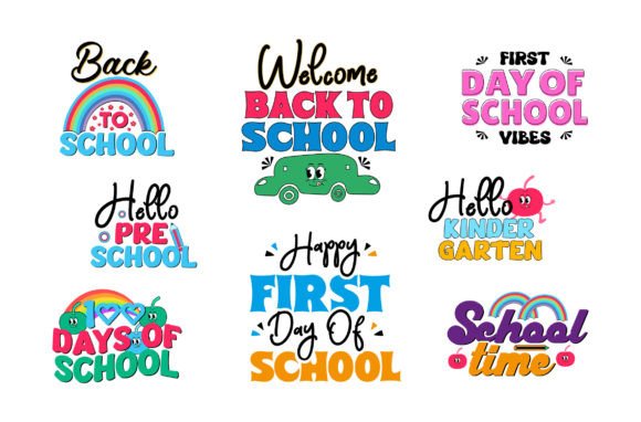 Hand Drawn Retro Back to School SVG for Crafts and Graphics