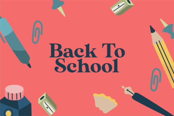 Pink Background Back to School Graphics