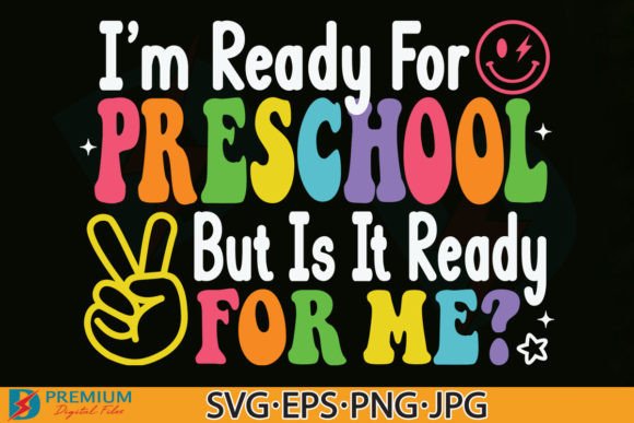 Preschool SVG, Retro Back to School PNG