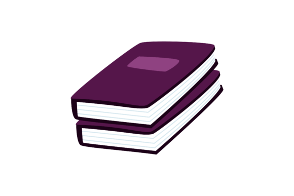 Purple Books Icon Back to School Graphics and Icons