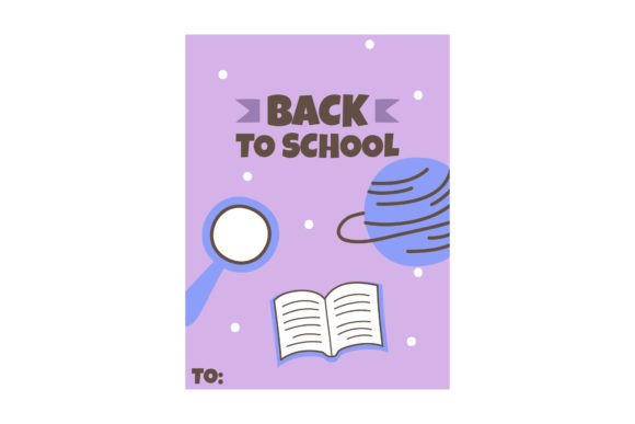 Purple Card Back To School Notebook: Graphics & Crafts