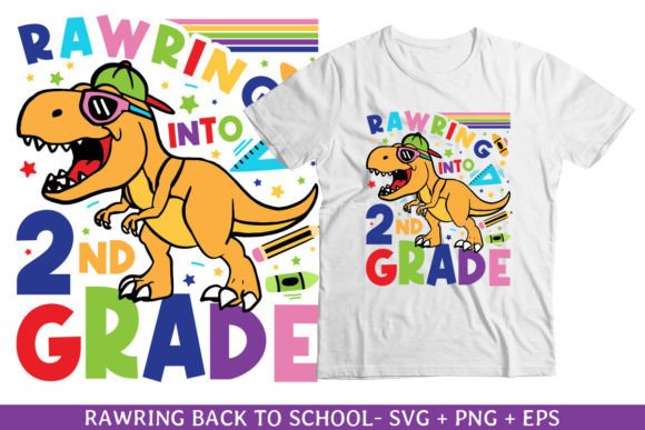 Rawring into 2nd Grade Back to School Graphics