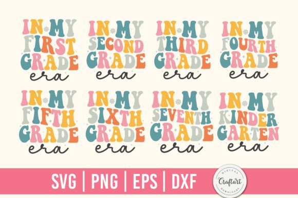 Retro Back to School PNG SVG Bundle