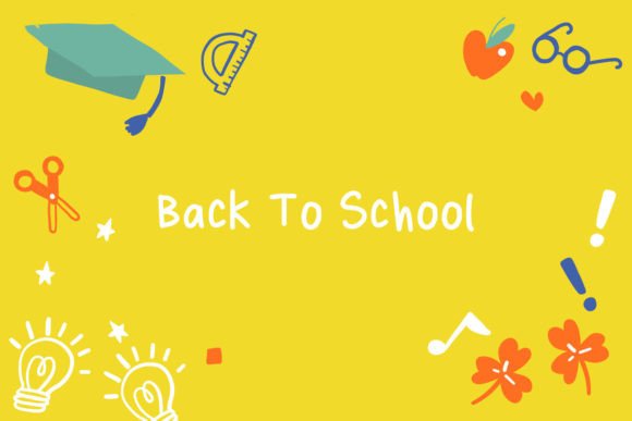 Yellow Background Back to School Graphics